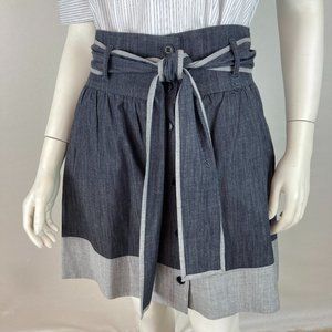 Theory Tie Belt Above Knee Skirt With Pockets